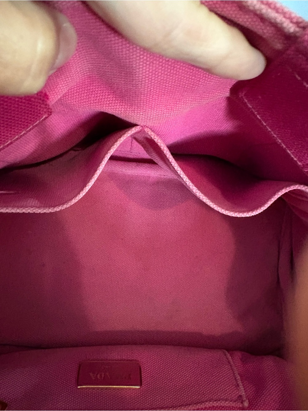 Prada Pink Mini Canapa Canvas Tote Bag AUTHENTICATED - Picture 17 of 17